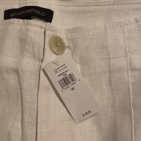 Banana Republic Castello Linen Pant // White #850826 - Picture 6 of 6
